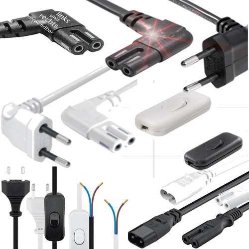 Euro netzkabel gewinkelt - netzkabel,