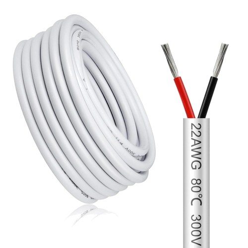22awg 2x0 3mm weiß - 22awg,