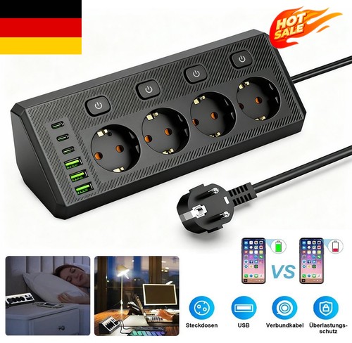 Steckdosenleiste mit usb - steckdosenleiste,