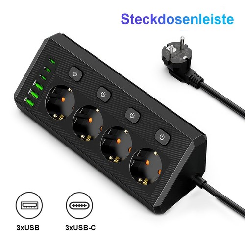 Steckdosenleiste fach usb - steckdosenleiste, 4-fach