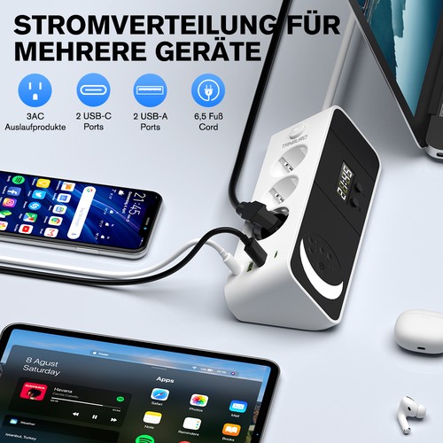 Steckdosenleiste fach usb - steckdosenleiste, 4