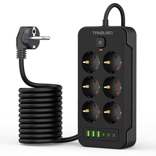 Steckdosenleiste fach usb - steckdosenleiste, 6-fach